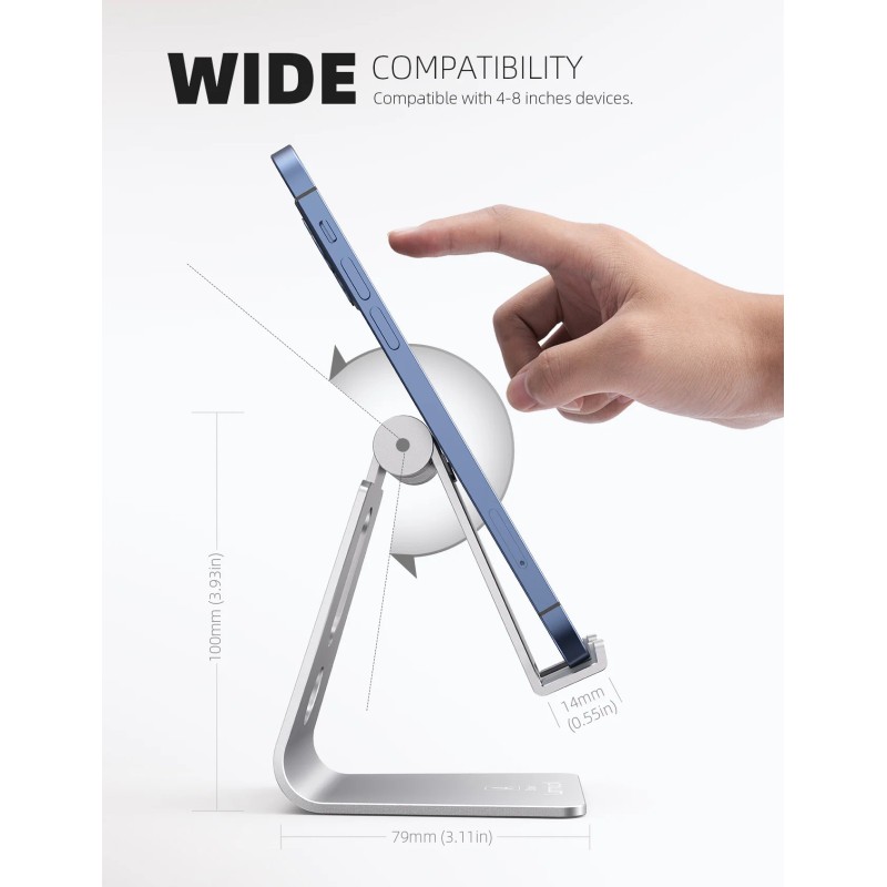 Lamicall A Ultra Thin Aluminum Alloy Phone Stand Adjustable Foldable