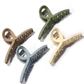 4 Pcs No Slip Matte Butterfly Hair Claw Clips, Strong Hold Vintage Hair Clips for Women and Girls, Shark Clip Hair Accessories for Thin and Thick Hair Non Slip Hair Clamp