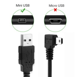 chenyang Mini USB-Kabel, USB 2.0 Stecker auf Mini USB 5 poliger Stecker 90 Grad rechtwinklig Lade/Datenübertragungs Verlängerungskabel 3.0M für Dashcam/GPS/Mikrofon