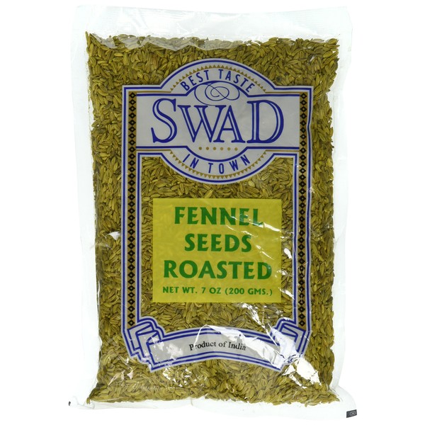 Great Bazaar Swad Roast Fennel Seeds, 7 Ounce