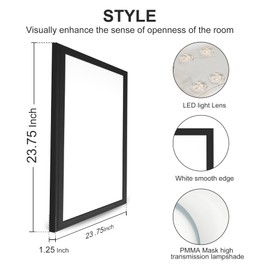 GT-Lite 2 Pack 2x2 Feet 4200 LM LED Flat Panel, Black Trim Flush Mount Drop Ceiling Light 5 CCT, 3 Level Dim,CRI 90 for Home and Office