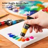 47 Pack Acrylic Paint Set, Shuttle Art 15 Colours (12ml