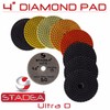 Stadea PPW102X Granite Polishing Pads 4" Diamond Pad 100 Grit
