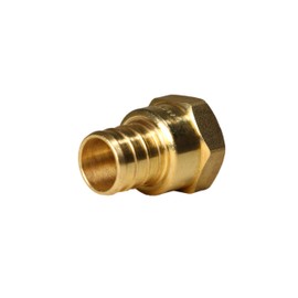2 Pieces XFITTING 3/4" Pex x 1/2" Female NPT Threaded Adapter, Pex B Crimp Female Adapter, Brass, Full Port