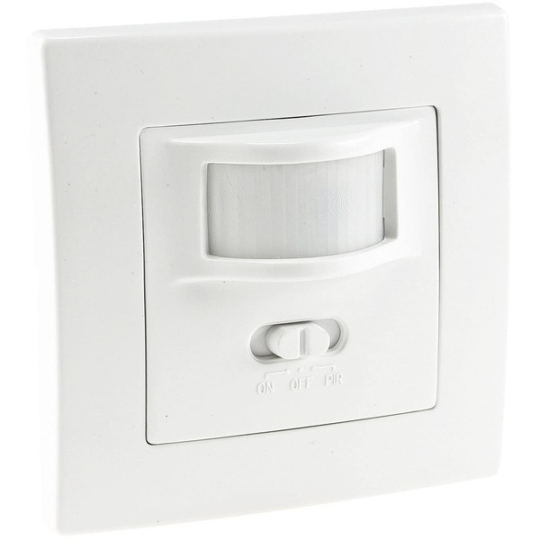 Motion Detector Sensor, Flush-Mounted Installation, LED Suitable, 9 Metre Range,