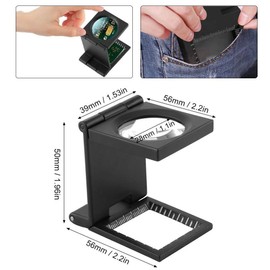 10 x 28mm Zinc Alloy Magnifying Glass with Folding Magnifier 10 x Magnifying Glass with Scale