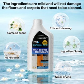 1 L Multi-Surface Solution, Compatible with Shark Vacmop Cleaner Solution Suitable for Hard Surface and Area Rug Cleaners, Quick Drying Without Residue Dissolves Dirt, Grime, and Tough Sticky Messes