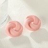 RUOFFETA Acrylic Love Knot Stud Earrings, Candy Color Statement Earrings