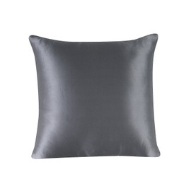 townssilk Both Side 100% 19mm Silk Pillowcase 65x65cm Pillow Case Cushion Cover with Hidden Zipper Darkgrey