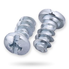 HEXATON Euro Screws with Round Head - 6.3 x 11.5 mm - Pack of 50 - Furniture Screws for Hinges Drawer Guides