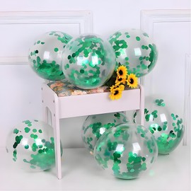 prxififeq Green Metallic Foil Confetti 8000 Pcs Shiny Round Table Confetti for Fill Balloon Wedding Graduation Party Decorations,60g of pack