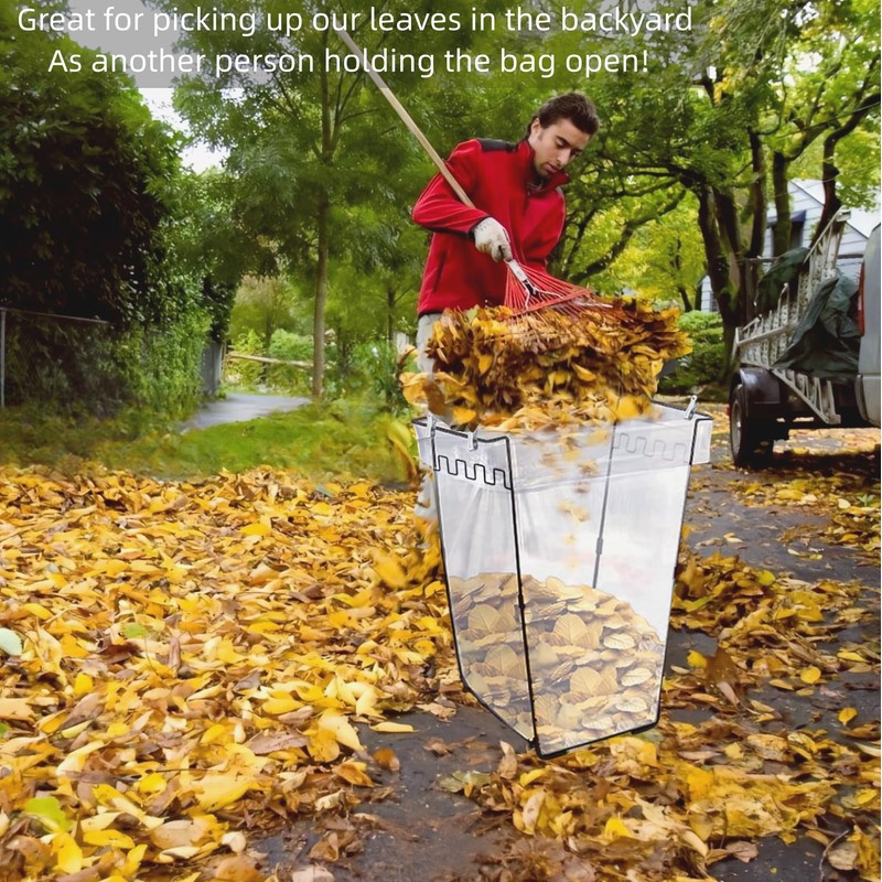 Garden Trash Bag Holder - Outdoor Leaf Bag Support Stand