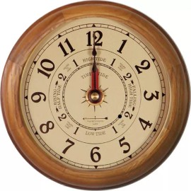 WEST & CO. 6" OAK TIDE & TIME CLOCK BY WEST & CO.
