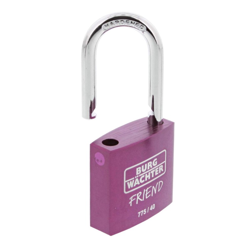 BURG-WÄCHTER Cylinder Padlock 775 40 Friend 35 Green, Aluminium, Purple