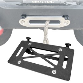 XOOKUN Detachable Hawse Fairlead License Plate Mount, Heavy Duty Winch License Plate Holder Bracket - 10" Portable License Plate Mount, Hawse Fairlead Mount
