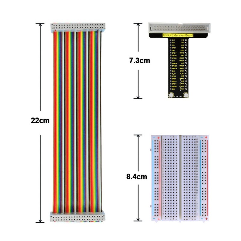 keyestudio For Raspberry Pi PCB Board Kit, 400 Tie-points Solderless