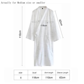 Men Summer Kimono Bathrobe Long Cotton Yukata Woven Striped Pajamas Loungewear Mens Bathrobe Sleepwear Nightgown