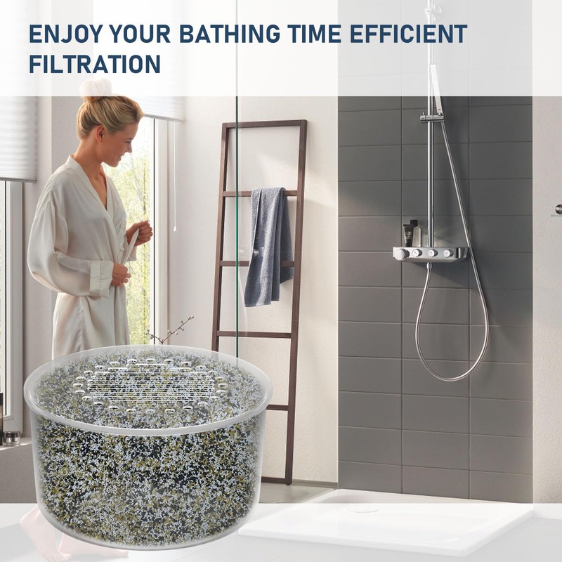 2 Pack Shower Head Filter Replacement Cartridge Compatible with All