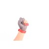 AWIORETON 3-Finger Cut Resistant Glove, Stainless Steel, Silver, Medium (Pack