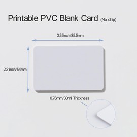 Printable Glossy Blank PVC Cards White Quality Plastic ID Card for Photo ID Badges CR80 30 Mil Whte PVC Card 250