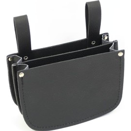 Nail Bag with 2 Compartments 170 x 90 x 120 mm Leather Case for Roofers, Carpenters Tool Bag Double