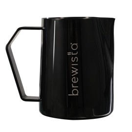 Brewista Precision Milk Frothing Pitcher, Steaming Jug, Coffee, Espresso Machine Accessories for Barista, Latte Art, Cappuccino, Stainless Steel Cup, 24 oz/720 ml, Matte Black