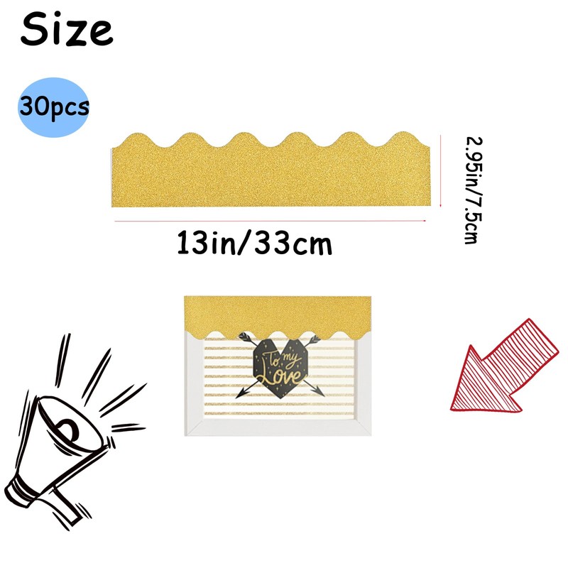 MOODKEY Glitter Border Trim Border (Gold)