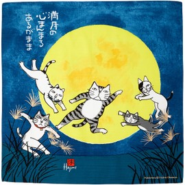 Maruzen, Made in Japan, Shantung Hajime Okamoto, Moon View, 19.7 x 19.7 inches (50 x 50 cm)