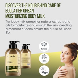 ECOLATIÈR Moisturizing Body Milk - Hydrating Body Lotion for Dry Skin, 97.5% Natural, Vegan Certified with Mulberry & Avocado Oil, Lightweight & Non-Greasy Formula for Women & Men - 13.5 Fl Oz