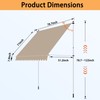 PATISOL 78"x51" Manual Retractable Awning Aluminum Patio Sunshade Shelter