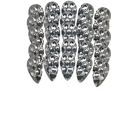 KOKOPROS Kokanee Salmon Dimple Jet Dodger Blanks - 25 Pack (Silver) | Durable Steel Plated - Designed for Salmon Fishing - Enhanced Vibrations & Sweeping Action - 4 1/2 Inch