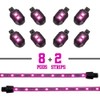 XKGLOW Pink 8 POD 2 Strip LED Universal Motorcycle Accent