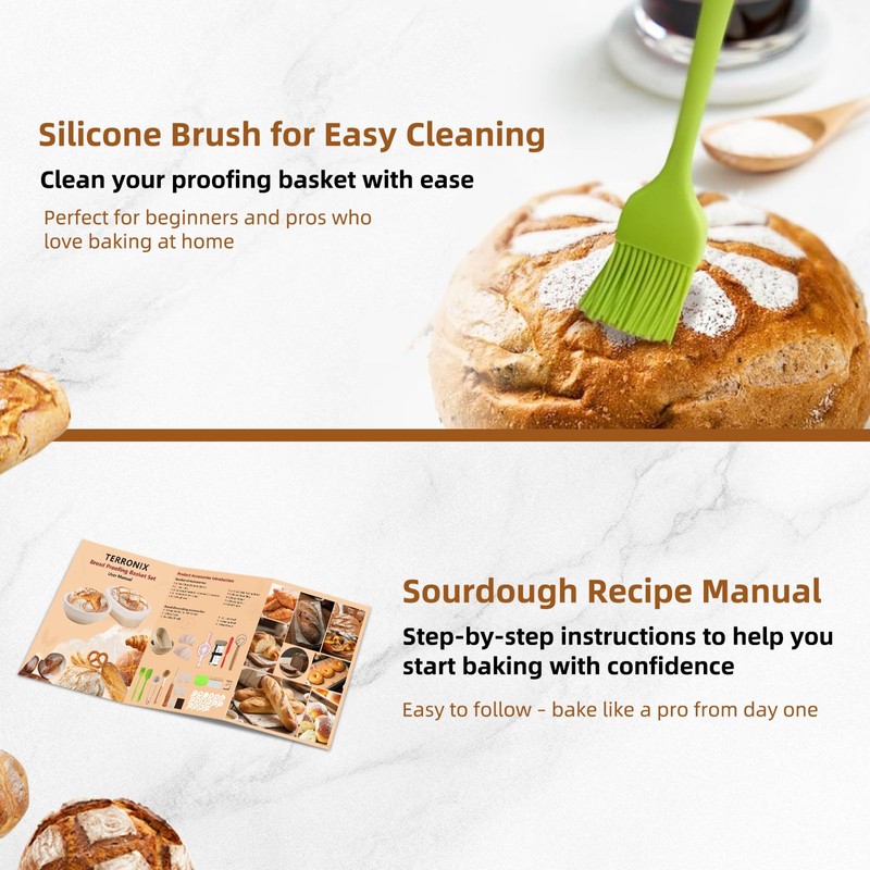 Sourdough Starter Kit, Sourdough Bread Baking Supplies, Bread Proofing Basket,