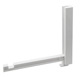 Kawaki Hardware narrow style Room Hanger Brackets, White, 1 Pair 2 Pieces