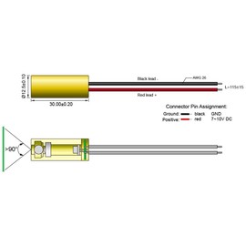 Quarton Laser Module VLM-520-27 LPT Direct Green Laser Line Generator (INDUSTRIAL USE LINE LASER)