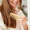 Bamboo Wide Tooth Comb, Hair Detangling Brush, Wooden Hair Curls