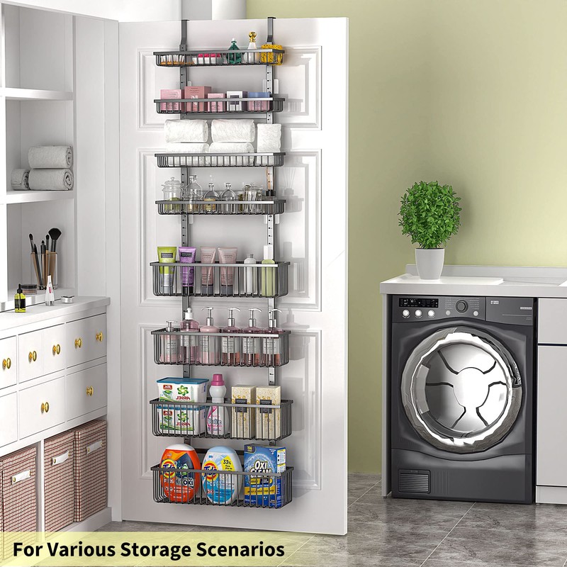 Moforoco Over The Door Pantry Organizer, Pantry Door Organizer Shelves,