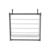 Household Essentials Metal Expandable Over the Door Drying Rack, Gray