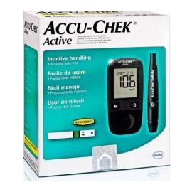 ⚫📊 Glucómetro Accu-Chek Active – Color Negro 💉✨