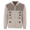 Men Knitted Cardigan Zip Front Chunky Cable Knit with Front