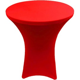 Gowinex Red 32x42 inches Cocktail Highboy Spandex Fitted Stretch Tablecloth Table Cover Wedding Event Party