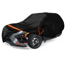 Waterproof Full Cover Replace for Polaris Slingshot with Roof, 420D Oxford Cloth Custom-fit All Weather Covers with Reflective Strips and Air Vents for Snow Rain Dust Protection