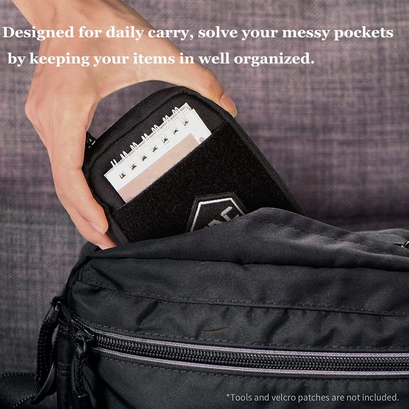 EDC Pouch Pocket Organizer,Small Pocket Pouch with Velcro Surface for