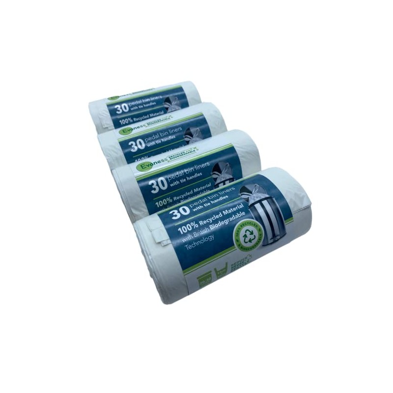 Evaness 100% Recycled Material & Biodegradable Bin Bags with Tie