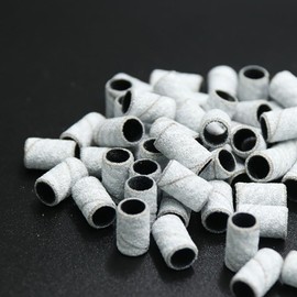 ccHuDE 100 Pcs Fine Grit Sanding Bands Nail Art Sanding Bands Nail Drill Sanding Bands Small Professional Sanding Bands for Manicure Hot Pink 180 Grit