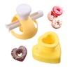 USHXVG 2Pcs Donut Molds with Dip Tongs, Hollow Bread Mold,