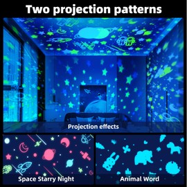 Moredig Baby Projector Night Light, Night Light Kids Projector with 12 Music and Timer, Remote Kids Night Light for Bedroom with 8 Lighting Modes, Gifts for Kids Baby - Black White