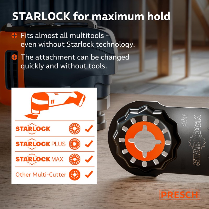 Presch Multitool Blade for Wood 40x65mm - Starlock Multitool blade