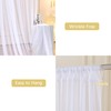 White Sheer Tulle Backdrop Curtains with Lights String for Party