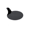 Pavoni Single-Portion Round Black Plastic Tray 3-1/8 Inch Diameter -